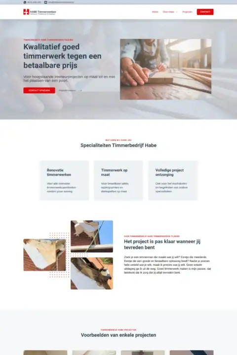 Voorbeeld website laten maken TIlburg