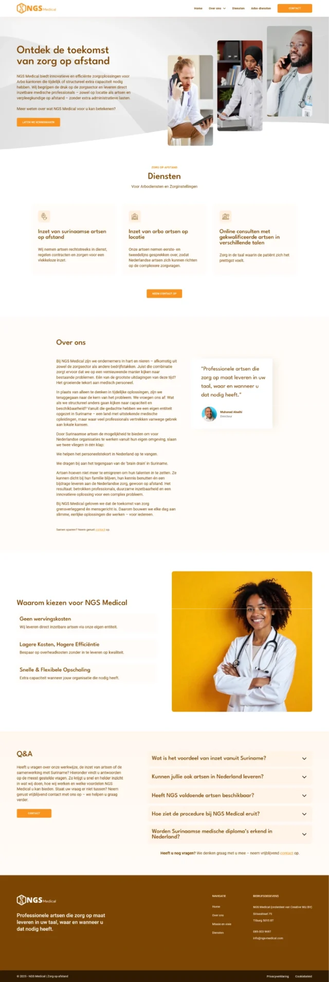 NGS Medical heeft een website laten maken bij Hamerklap