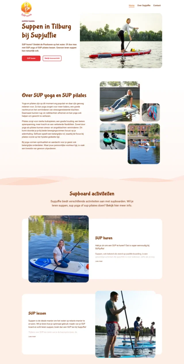 Supjuffie heeft een website laten maken bij Hamerklap