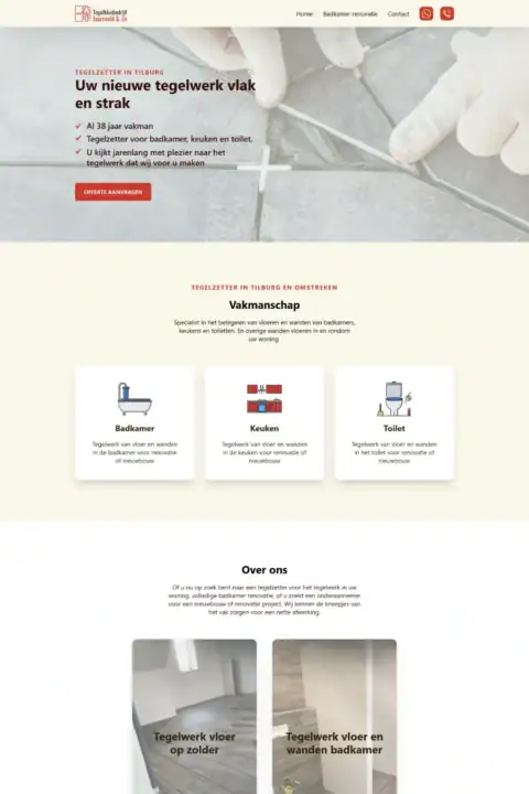 Voorbeeld website laten maken Tilburg