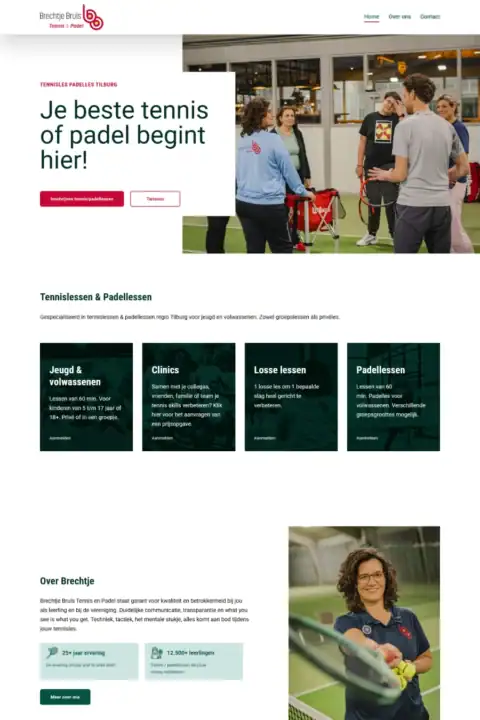 Voorbeeld website laten maken TIlburg